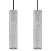 Závěsné svítidlo LUVO 2 šedé betonové moderní nad kuchyňský ostrůvek a do obývacího pokoje