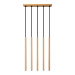 Závěsné svítidlo zlaté Pastelo 5ramenné moderní kovové do obýváku a jídelny SOLLUX