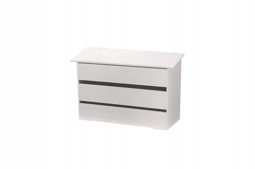 Bílá komoda se 3 zásuvkami Intesi moderní do ložnice nebo šatny 86 cm