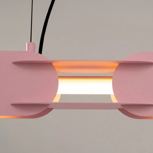 Moderní růžové LED závěsné svítidlo CHAIN 91 nad stůl do obývacího pokoje