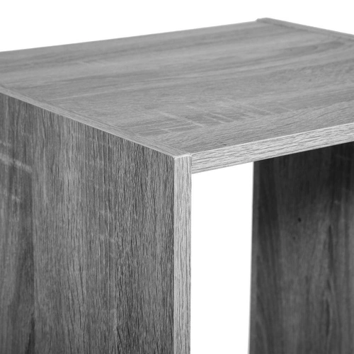 Moderní šedá knihovna do obýváku Kali 4 police 134 cm MDF