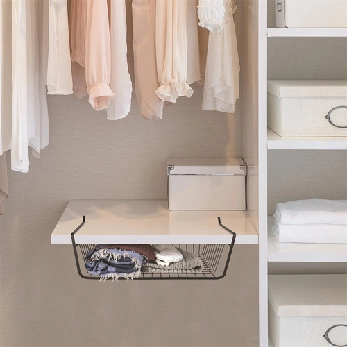 Závěsný policový koš S černý