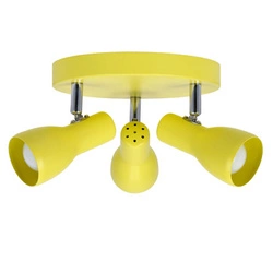 Stropní svítidlo Picardo hořčicově žluté moderní kovové do obýváku a kuchyně nastavitelné 29 cm
