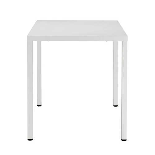 Kovový čtvercový stůl Summer 80x80 cm bílý moderní do kuchyně, jídelny a na zahradu