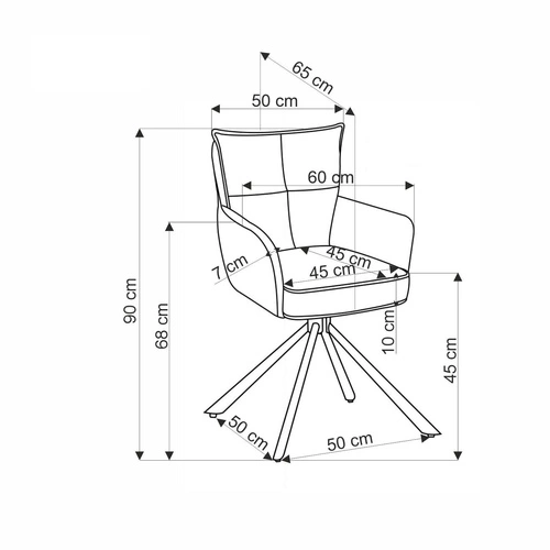 Otočná židle Aldora cappuccino z manšestrové látky do kanceláře a obýváku moderní