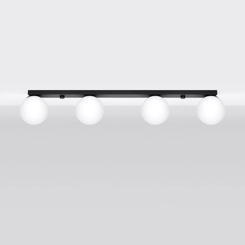 Moderní stropní svítidlo YOLI 4 černé kovové do obýváku a ložnice SOLLUX LIGHTING