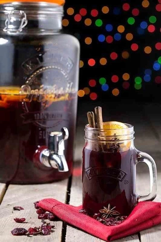 Skleněný nápojový sud 5l KILNER s kohoutkem, provensálský dávkovač na limonádu