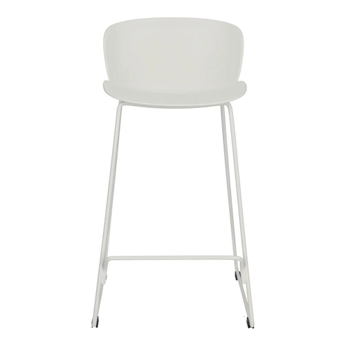 Barová židle Vivia bílá moderní s opěrkou 66 cm do kuchyně a na ostrůvek loftová Intesi