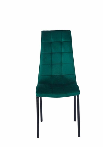 Jídelní židle Ezara Intesi čalouněná zelený samet moderní na černých nohách