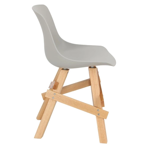 Jídelní židle Rail Intesi šedá moderní skandinávská dřevěné nohy