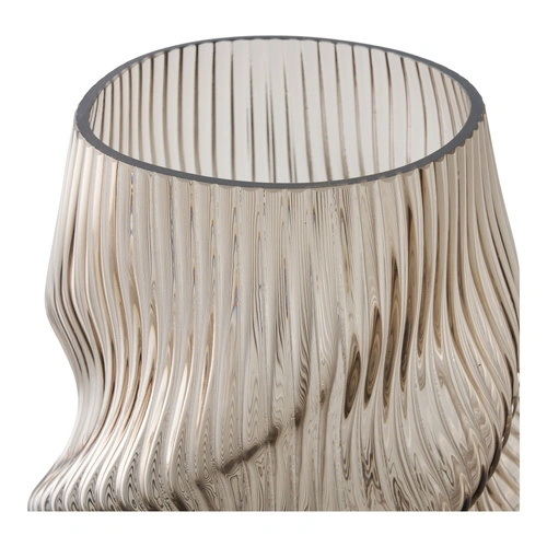 Skleněná váza Golb hnědá 25 cm moderní dekorativní do obýváku