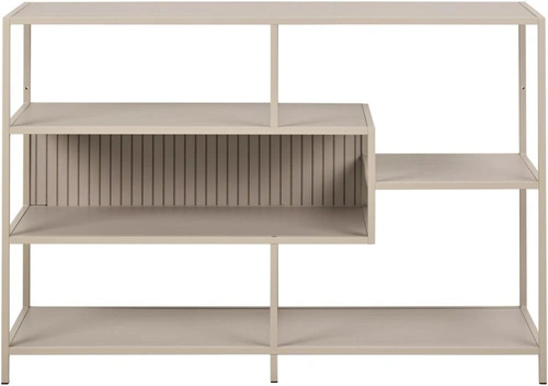Loftový regál Seaford V Actona béžový na knihy do obýváku 114 cm