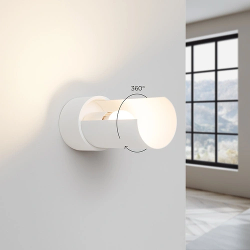 Nástěnné svítidlo FLASH bílá moderní nastavitelná ocelová do obýváku ložnice a chodby