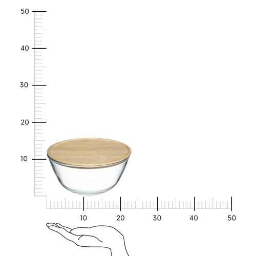 CutEat miska s bambusovým víkem 23 cm