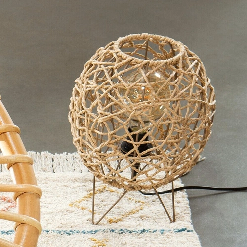 Noční lampa boho Raahe Atmosphera s pleteným stínidlem do ložnice nebo obýváku 33,5 cm