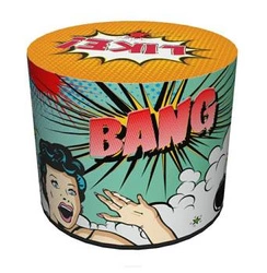 Okrúhlý puf PinUp Intesi barevný moderní do obýváku a ložnice se snímatelným potahem