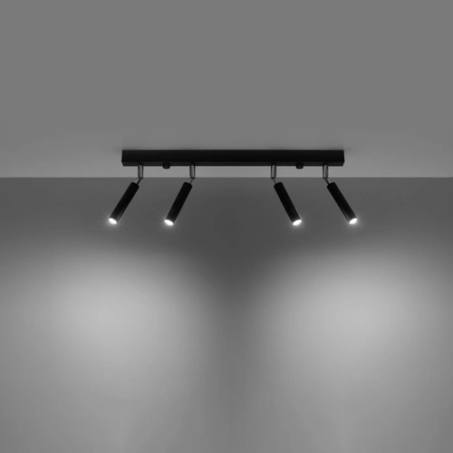 Stropní svítidlo Eyetech 4 černé moderní kovové do obýváku a kuchyně Sollux