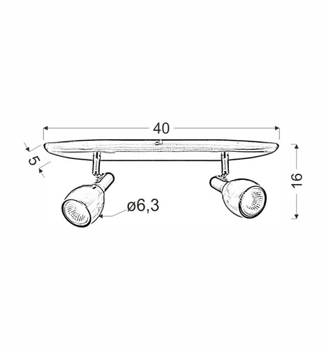 Stropní svítidlo Cross měděné nastavitelné dvouzdrojové do obýváku kuchyně a jídelny