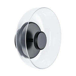 Nástěnné LED svítidlo DISCO Step into Design moderní skleněné černé 23 cm do obývacího pokoje