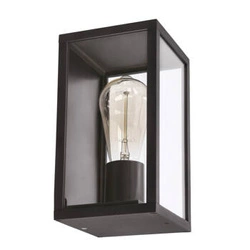 Venkovní nástěnné svítidlo Hoya, zahradní fasádní svítidlo, obdélníkové, 12x22cm, černé, 1x60W, E27, IP44