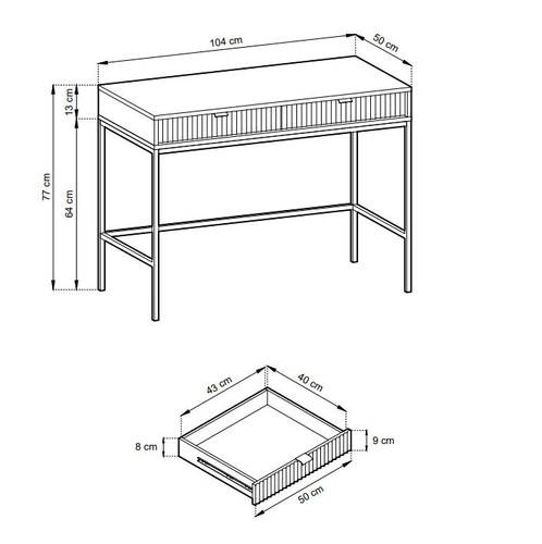 Lahodná šedozlatá ložnicová sestava nábytku s rýhovanými čely