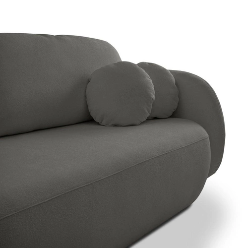 Rozkládací pohovka Salby antracitová 3místná s funkcí spaní a úložným prostorem do obýváku