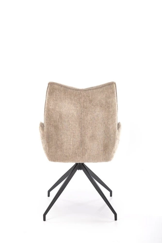 Otočná čalouněná židle Bizerta béžová Intesi do jídelny a kanceláře s područkami