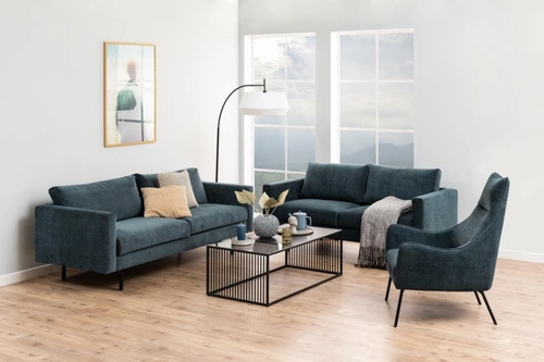 Actona Strington obdélníkový černý konferenční stolek loft do obýváku