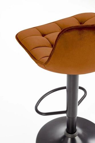 Židle barová Plaid skořicová/černá