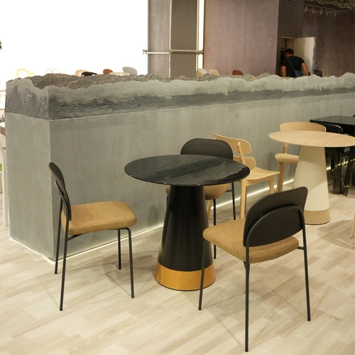 Kulatý jídelní stůl Soleilo Duo černý moderní 80 cm