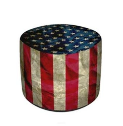 Okrúhlý taburet Clinton Intesi moderní čalouněný multicolor do obýváku a ložnice 40 cm