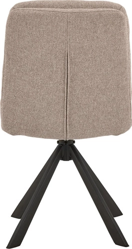 Otočná čalouněná židle Dean Actona béžová do jídelny a obýváku na černých nohou