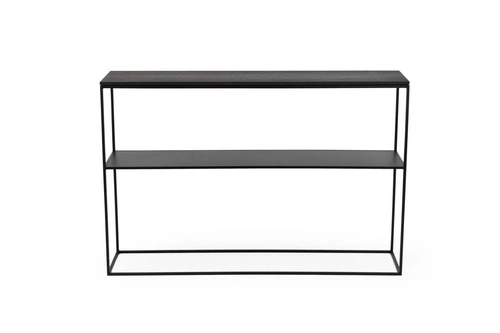 Přístavný konzolový stolek STAM 280 černý dub moderní s policí do obývacího pokoje a předsíně NORDIFRA