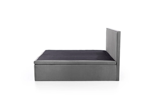 Čalouněná postel Renji 160x200 s úložným prostorem šedý samet do ložnice moderní