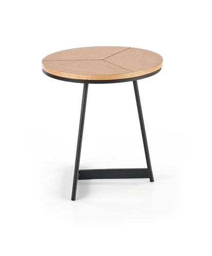 Kulatý konferenční stolek Annaba S dubový loftový 45 cm moderní do obýváku Intesi