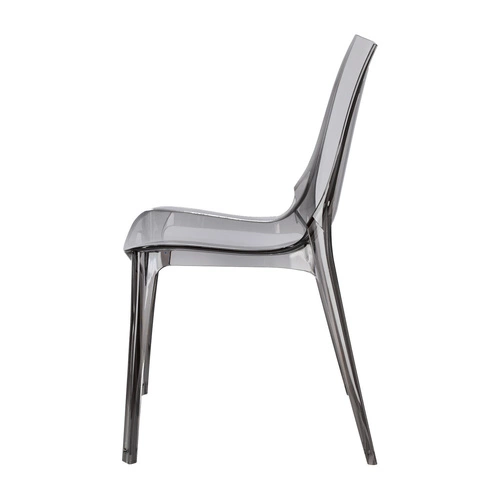 Moderní průhledná jídelní židle stohovatelná z plastu SCAB Design