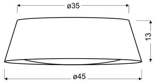 Stropní svítidlo River 45 16W LED 6500 K se stínítkem