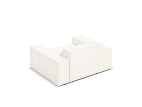 Relaxační křeslo Jodie Beige Boucle do obýváku moderní béžové boucle s opěrkami