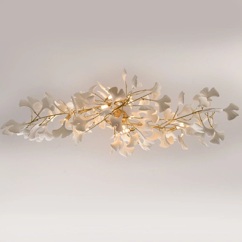 Závěsné svítidlo BOTANIKA WAVE zlatá bílá 125 cm moderní nad jídelní stůl