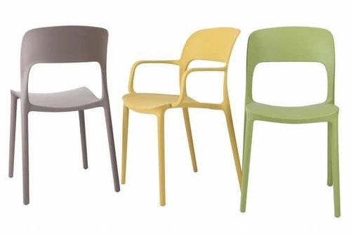 Jídelní a zahradní židle Flexi bílá plastová stohovatelná moderní Intesi