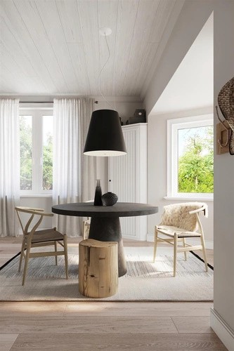 Moderní černý lustr GENEVE 50 do obýváku a jídelny 3světelný Sollux Lighting