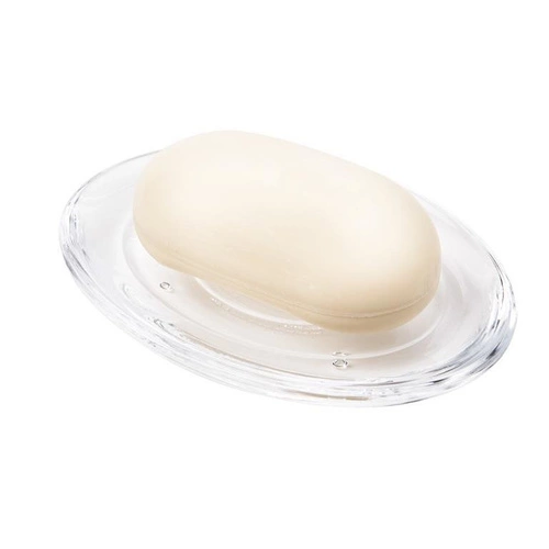 Akrylová transparentní mýdlenka Droplet Umbra moderní do koupelny na mýdlo