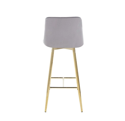 Židle barová Poly Vysoké šedé/zlaté nohy