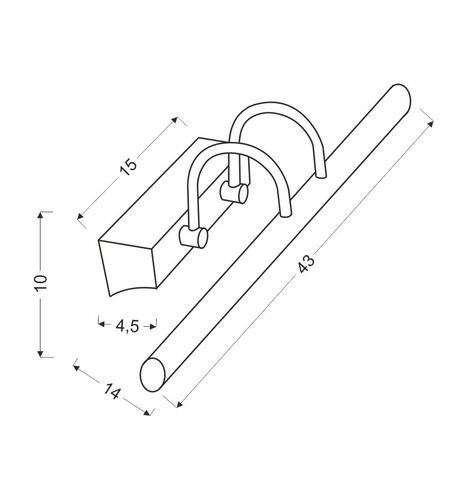 Nástěnné LED svítidlo Linea 5W chrom moderní kovové do obýváku a ložnice CANDELLUX