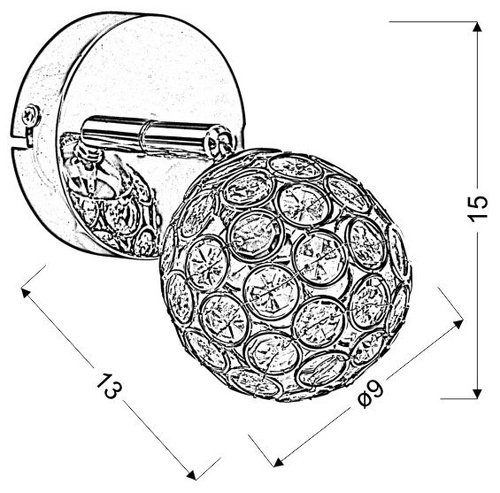 Nástěnná lampa Starlet 1x40W G9 chrom/průhledná
