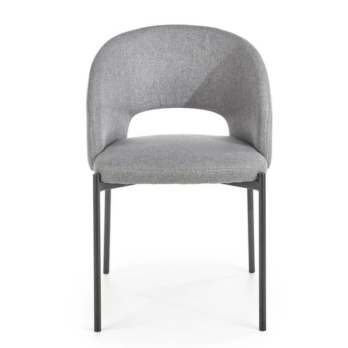 Čalouněná židle Humber šedá Intesi do jídelny a obýváku moderní na černých nohách