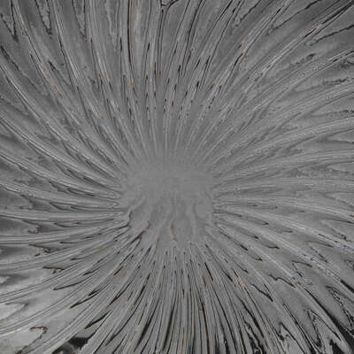 Skleněná váza Shell šedá moderní 32 cm dekorativní na květiny Atmosphera