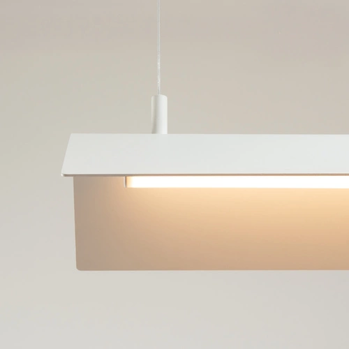 Moderní závěsné LED svítidlo ELVA bílé s nastavitelnou výškou do obýváku a jídelny