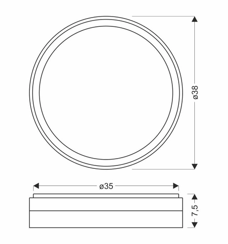 Stropní LED svítidlo Manhattan 38 cm moderní kulaté bílé do obýváku a kuchyně