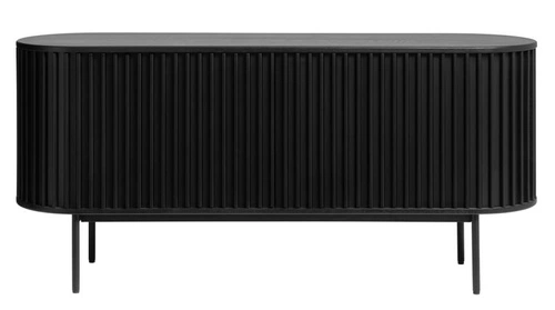 Komoda Siena černá rýhovaná 160 cm moderní komoda do obýváku